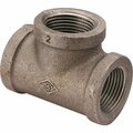 Worldwide Sourcing Prosource Pipe Tee, 1-1/2 x 2 in, Threaded, Malleable Iron, SCH 40 Schedule, 300 PSI Pressure B130R 50X40